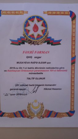 Siz də tanıyın ! Milli Ordumuzun tibb bacısı- idmançı xanım Musayeva Raifə Əjdər qızı ! Siz də tanıyın ! Milli Ordumuzun tibb bacısı- idmançı xanım Musayeva Raifə Əjdər qızı !